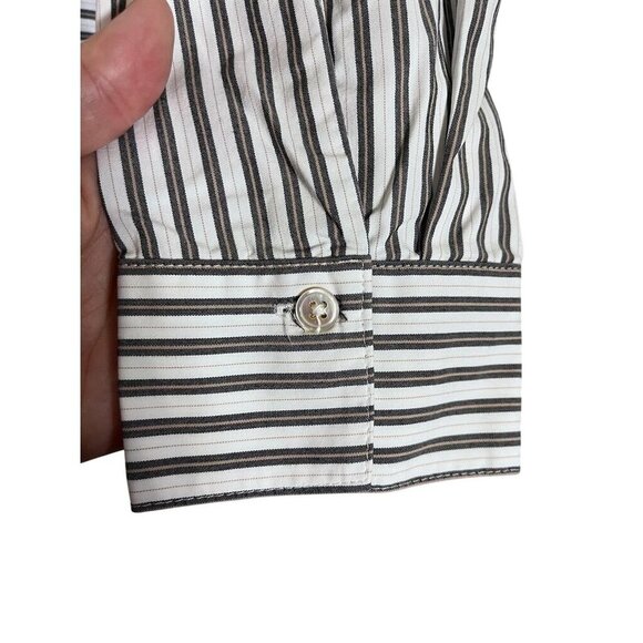 J Jill Striped Top XL White Classic Resort Preppy Old Money Neutral Minimalist - Picture 3 of 11
